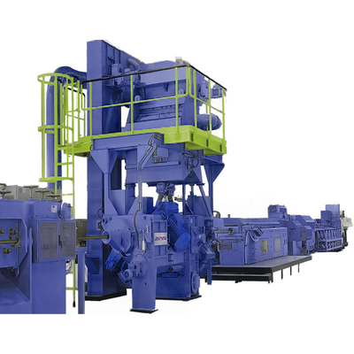 37/30/22 Kw/piece Online Wire Rod Shot Blasting Machine per la descalcificazione di fili e barre