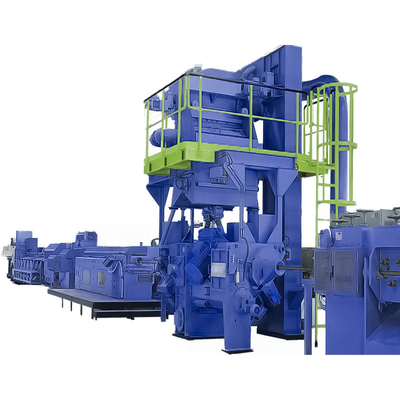 37/30/22 Kw/piece Online Wire Rod Shot Blasting Machine per la descalcificazione di fili e barre