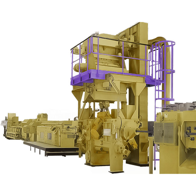37/30/22 Kw/piece Online Wire Rod Shot Blasting Machine per la descalcificazione di fili e barre