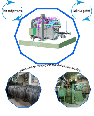 Pulizia superficiale SA2.0-SA2.5 Disco Shot Blasting Machine per l'industria dei dispositivi di fissaggio