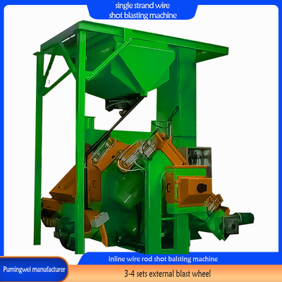 Discaling Wire Rod con automazione Automatic Inline Continuous Shot Blasting Machine