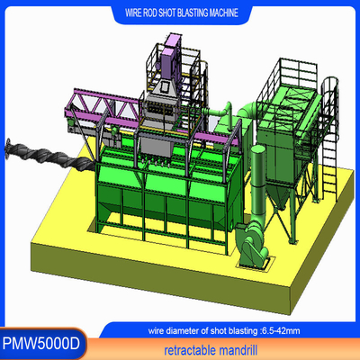 6m Continuo filtro bastone Shot Blasting Machine per singolo mandrello Disegno personalizzabile