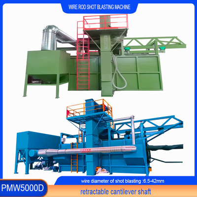 6m Continuo filtro bastone Shot Blasting Machine per singolo mandrello Disegno personalizzabile