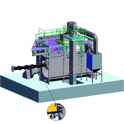 Alta pulizia singola stazione rimovibile mandrel blast Wire Rod Shot Blasting Machine