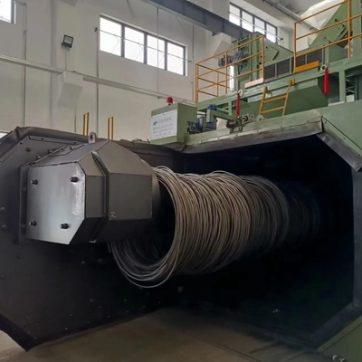 Alta pulizia singola stazione rimovibile mandrel blast Wire Rod Shot Blasting Machine