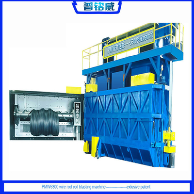16.8 * 12.4 * 5.8meters Flat Door Disc Wire Blasting Machine Pmw5300 per la personalizzazione