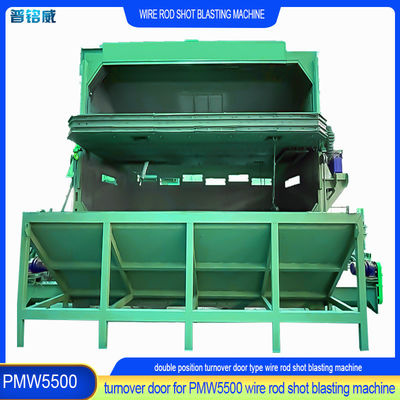 Flip Door Type Metal Wire Shot Blasting Machine per la rimozione della ruggine e il costo del derusting