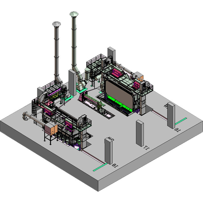 3D Electric Wire Rod Coil Shot Blasting Machine PMW5500 per il derusting Costo 18-35RMB/T