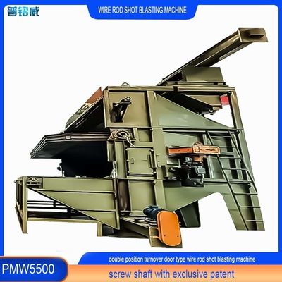 30kw/Set Doppia posizione Wire Rod Coil Shot Blasting Machine con porta girevole PMW5500