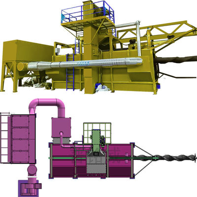 Macchine per lo sgancio a spirale a canna di filo a mandrello mobile rimontabile per i processi di sgancio
