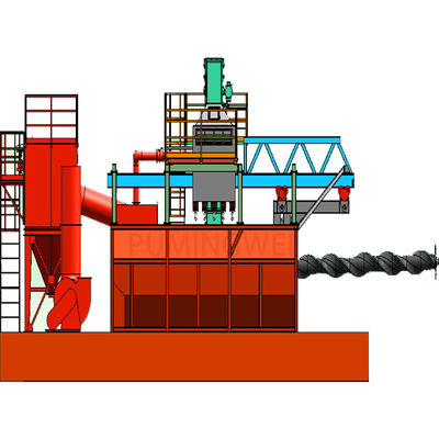 Personalizzato PLC Mobile Mandrel Wire Rod Coil Shot Blasting Machine per la vostra esigenza