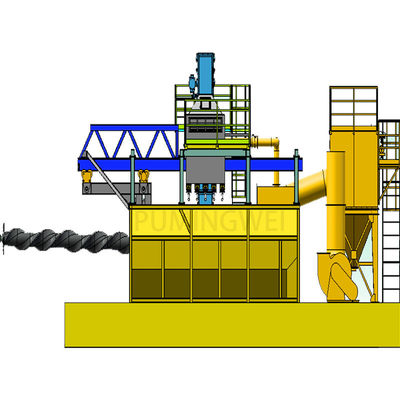Personalizzato PLC Mobile Mandrel Wire Rod Coil Shot Blasting Machine per la vostra esigenza