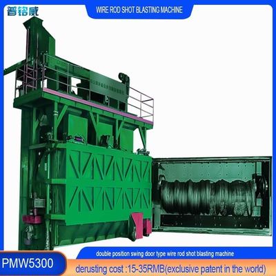 Derusting della superficie del filo Pumingwei 3D Blast Wheels Layout Automatic Shot Blasting Machine