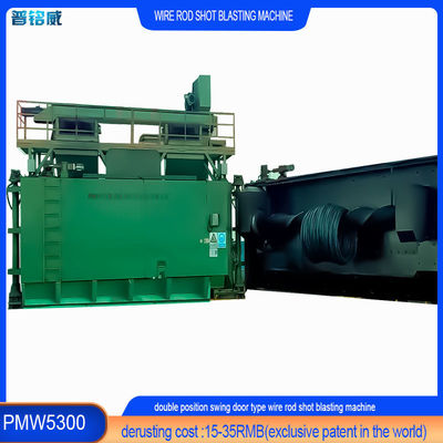 Derusting della superficie del filo Pumingwei 3D Blast Wheels Layout Automatic Shot Blasting Machine