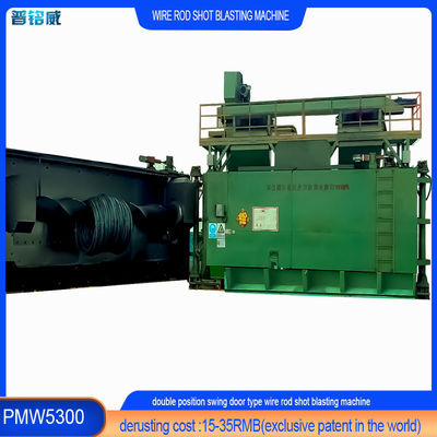 Derusting della superficie del filo Pumingwei 3D Blast Wheels Layout Automatic Shot Blasting Machine