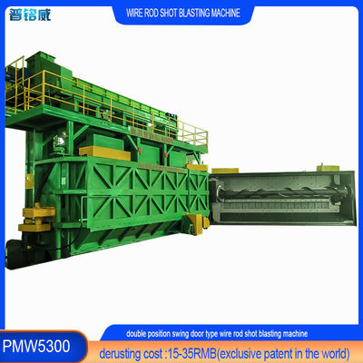 Derusting della superficie del filo Pumingwei 3D Blast Wheels Layout Automatic Shot Blasting Machine