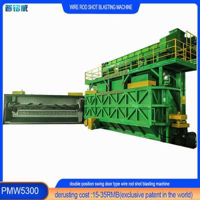 Derusting della superficie del filo Pumingwei 3D Blast Wheels Layout Automatic Shot Blasting Machine