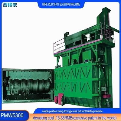 Rimozione della ruggine e della calore Scale Wire Rod Coil Shot Blasting Machine 5,5-42mm Wire Range