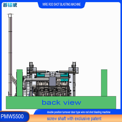 5500 mm Mandrill Pumingwei Wire Rod Coil Shot Blasting Machine e funzione automatica