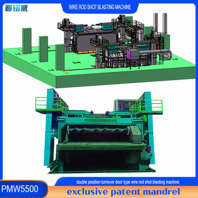 12.5*5.5*6.4m Wire Rod Coil Shot Blasting Machine con un anno di servizio post-vendita