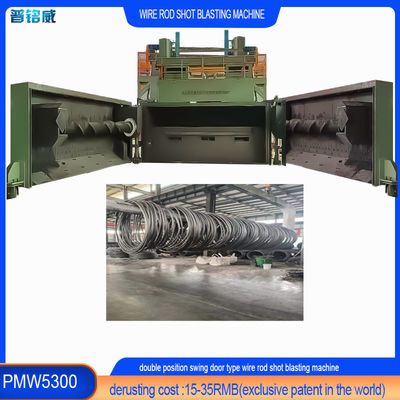 Macchina per la pulizia del filo di alta pulizia con bobina di canna a colpo di esplosione in camera di colore verde