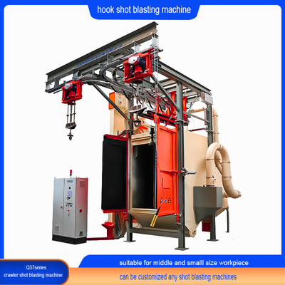No Pit Green Automatic Spinner Hanger Shot Blasting Machine con abratore a gancio