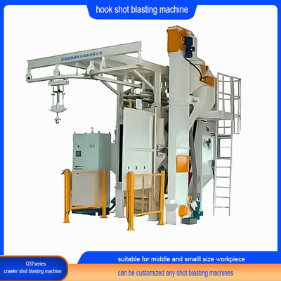 No Pit Green Automatic Spinner Hanger Shot Blasting Machine con abratore a gancio