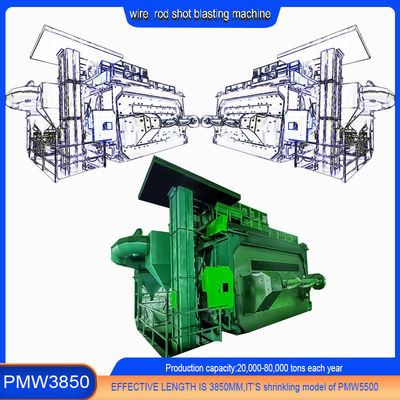 20-40RMB/T Costo di derusting Wire Rod Coil Shot Blasting Machine per diverse gamme di fili