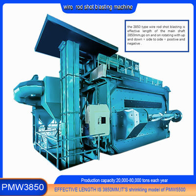 20-40RMB/T Costo di derusting Wire Rod Coil Shot Blasting Machine per diverse gamme di fili