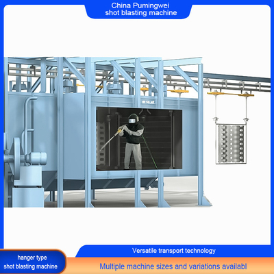 Pass Through Monorail Hanger Shot Blasting Machine con servizio post-vendita Mumu