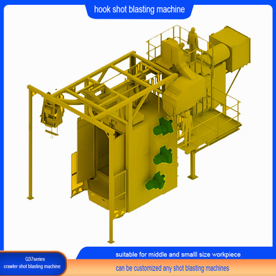 2000 kg Max Load Single Hanger Hook Shot Blasting Cleaning Machine per la pulizia rapida