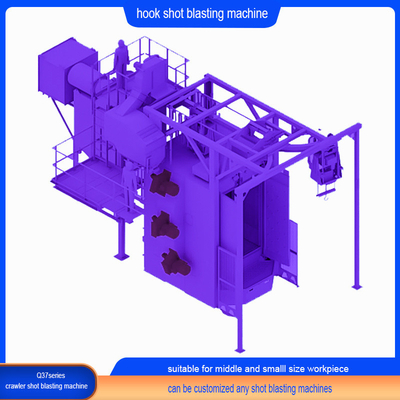 Hook Spinner Hanger Shot Blasting Machine Derusting e efficienza per prodotti metallici