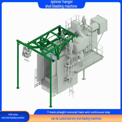 Spinner Hanger Shot Blasting Machine con dimensioni e parti personalizzate