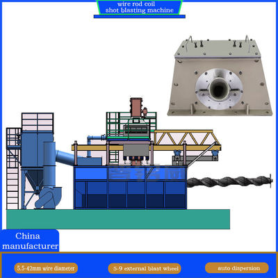 Pumingwei Screw Mandrel Electric Wire Rod Shot Blasting Machine per una pulizia superiore