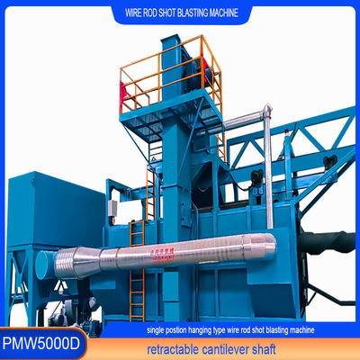 PMW5000D Wire Rod Coil Shot Blasting Machine con sistema di raccolta della polvere 2-4 bobine all'ora