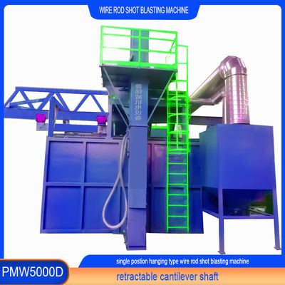 PMW5000D Automatica Ritraccibile Velo Mandrel Wire Rod Coil Shot Blasting System Machine