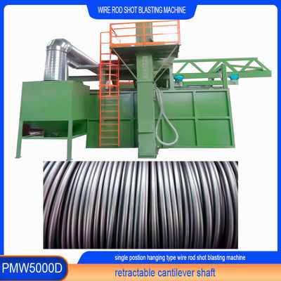 PMW5000D Automatica Ritraccibile Velo Mandrel Wire Rod Coil Shot Blasting System Machine