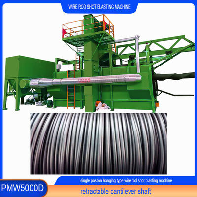 PMW5000D Automatica Ritraccibile Velo Mandrel Wire Rod Coil Shot Blasting System Machine