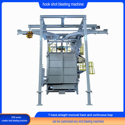 Spinner Hanger Shot Blasting Machine con pista Y e abratore a striscia personalizzato