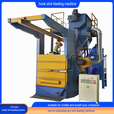 Spinner Hanger Shot Blasting Machine con pista Y e abratore a striscia personalizzato