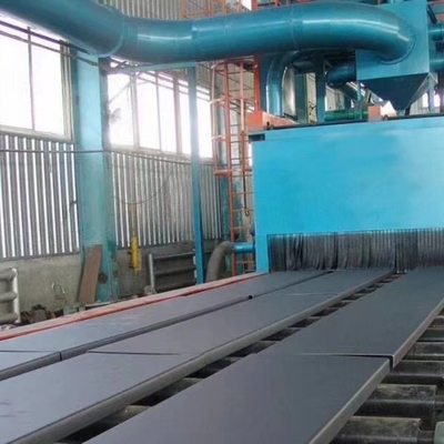 10m x 3m Tavola a rulli Spara sabbiatura per strutture in acciaio