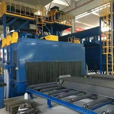 10m x 3m Tavola a rulli Spara sabbiatura per strutture in acciaio