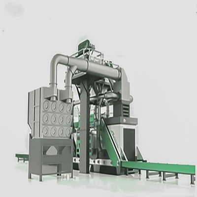 Tipo di rullo della serie Q69 Pass through Automatic Shot Blasting Machine con design personalizzato