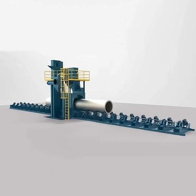 Pass Through Conveyor Shot Blasting Machine personalizzata con pezzi di lavoro a rulli Larghezza 1500 mm