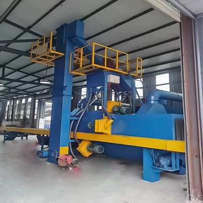 Pass Through Conveyor Shot Blasting Machine personalizzata con pezzi di lavoro a rulli Larghezza 1500 mm