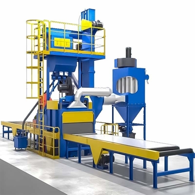 4*11kw Impeller Head Power Crawler Abrator per fogli metallici nel design del trasportatore a rulli