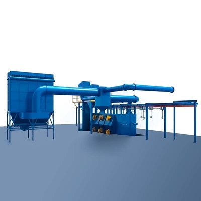 4*11kw Impeller Head Power Crawler Abrator per fogli metallici nel design del trasportatore a rulli