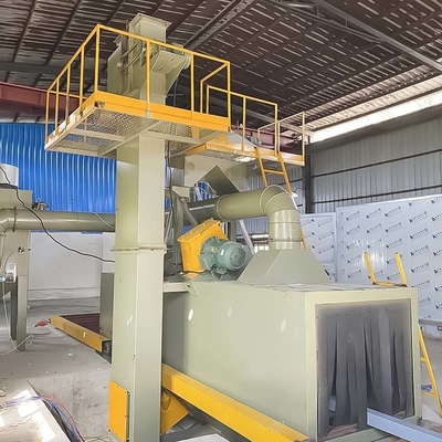 4*11kw Impeller Head Power Crawler Abrator per fogli metallici nel design del trasportatore a rulli