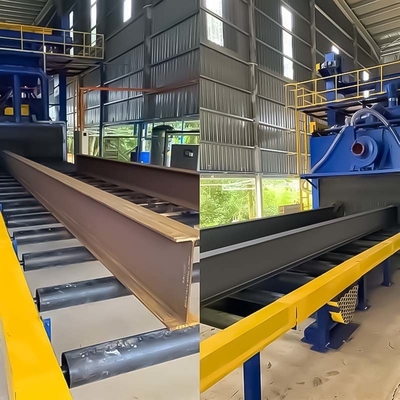 4*11kw Impeller Head Power Crawler Abrator per fogli metallici nel design del trasportatore a rulli