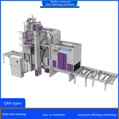 Pumingwei Multiple Blast Wheels Roller Conveyor Shot Blasting Cleaning Machine su misura